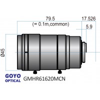 4/3 inch (&Oslash;23mm) 16mm F2-22 Megapixel Lens