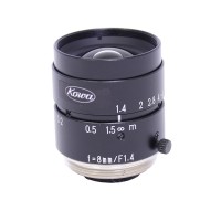 Kowa LM8JC 2/3" 8mm F1.4 Manual Iris C-Mount Hi Resolution Lens